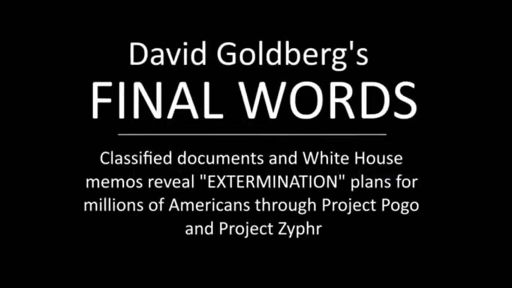 David Goldberg's FINAL WORDS