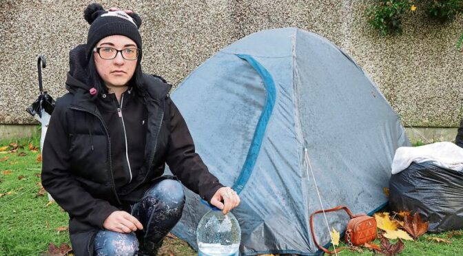 Homeless woman speaks about facing into Christmas while living in a tent in Limerick
